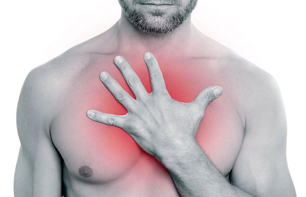 A mellkasi osteochondrosis jellemző jelei egy férfiban